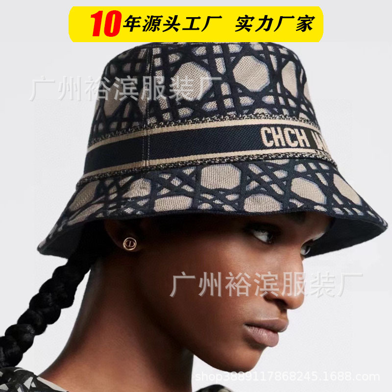 D family fisherman hat letter webbing net red with European and American big name explosions basin hat high quality outdoor sun hat for women