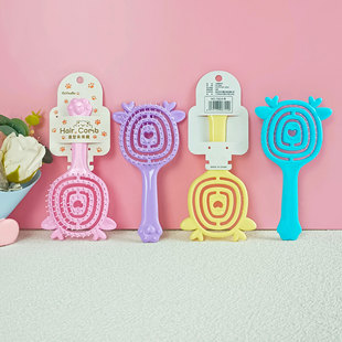 Cute Cartoon Hair Comb 722 Calf Comb Shape Hollow Back Comb Curly Hair Spariak Comb Massage Home