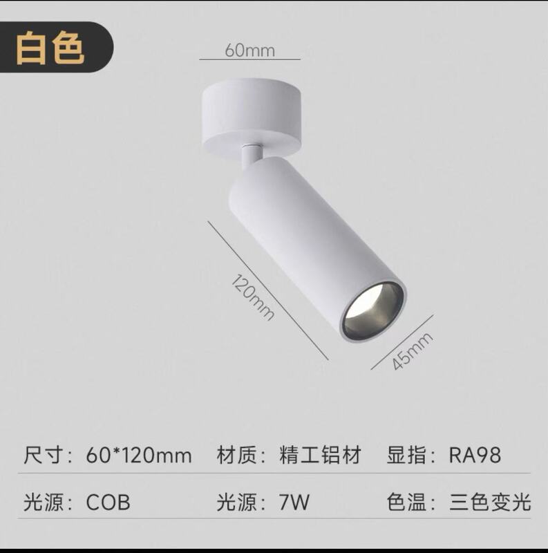 明装叠可调角度极简中古风锈钢电镀led家用背景墙防眩射灯|undefined