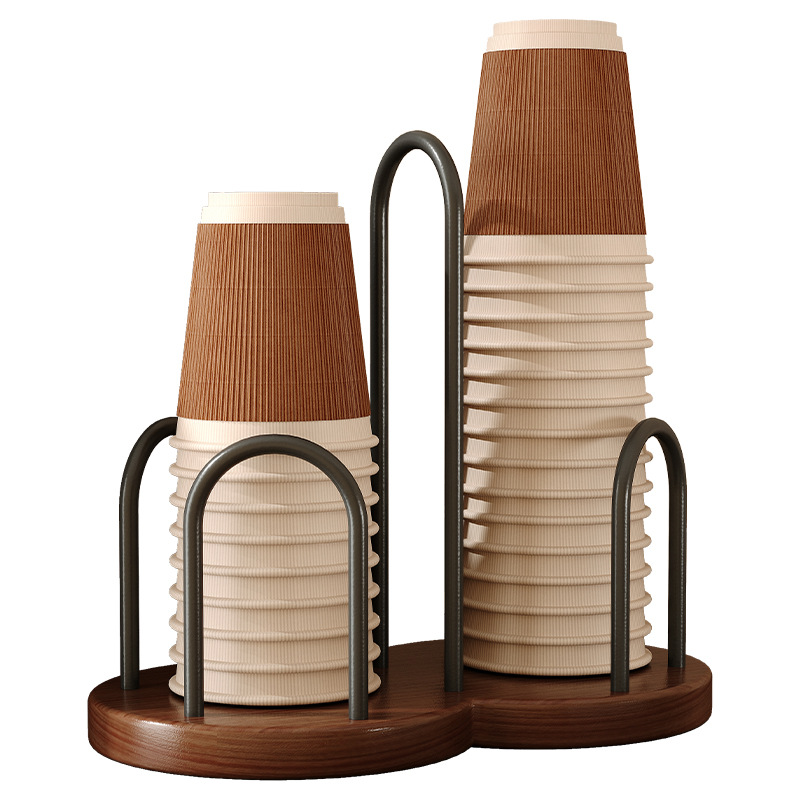 taza desechable taza de café taza de té taza de agua colocando rack de alto valor facial mesa de comedor almacenamiento rack de papel taza
