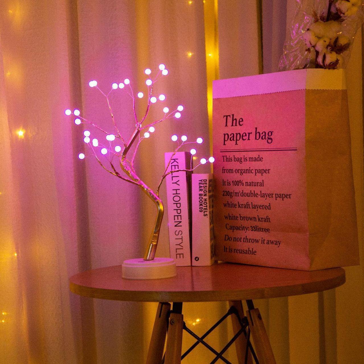 진주나무 램프 36등 핑크빛