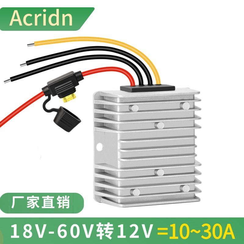 18V-60V to 12V Dc Regulated Power Supply 24V36V48V Step-Down 12V Vehicle-Mounted Converter Dc-Dc Step-Down