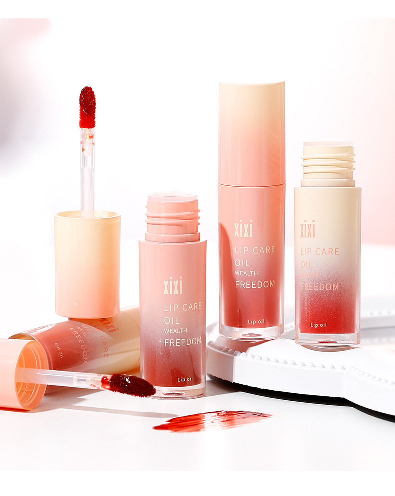 Makeup xixi Water Wave Apricot Dew Lip Gloss Moisturizing Water Light Mirror Lip Gloss Dudu Lips Pure and Elegant Whitening Lip Gloss Lip Gloss undefined