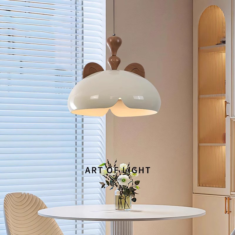 Lámpara de dormitorio de candelabro de estilo crema francés ins 2025 nuevo dormitorio principal lámpara de techo para niños y niñas