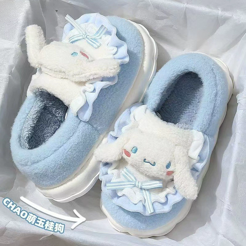 Winter cute keep warm slippers for students, plush