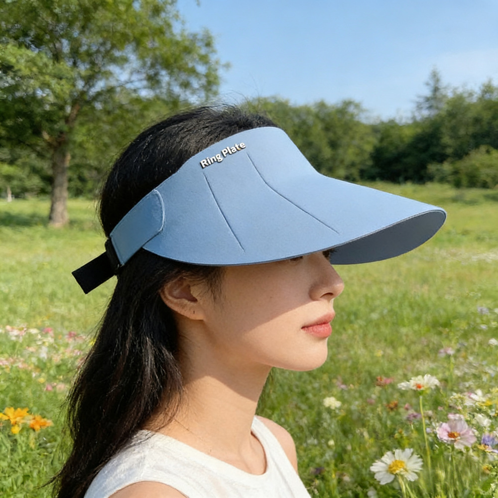 Cappello da sole donna a tesa larga con protezione uv e top aperto_voghion.com
