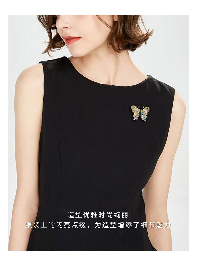 轻奢风高级感彩色蝴蝶胸针时尚甜美可爱昆虫胸花新品潮