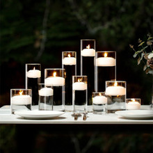 玻璃烛台情人节浪漫烛光晚餐氛围生日派对酒店婚礼无烟漂浮蜡烛杯