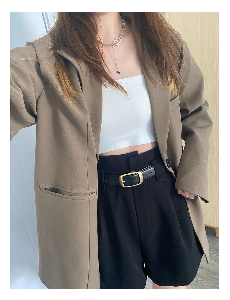 2024 europäischen und Amerikanischen Neue Mode Lässig Vielseitig Jeans Zwei Schicht Rindsleder frauen Einfarbig Gürtel Gürtel Minimalistischen Stil_voghion.com