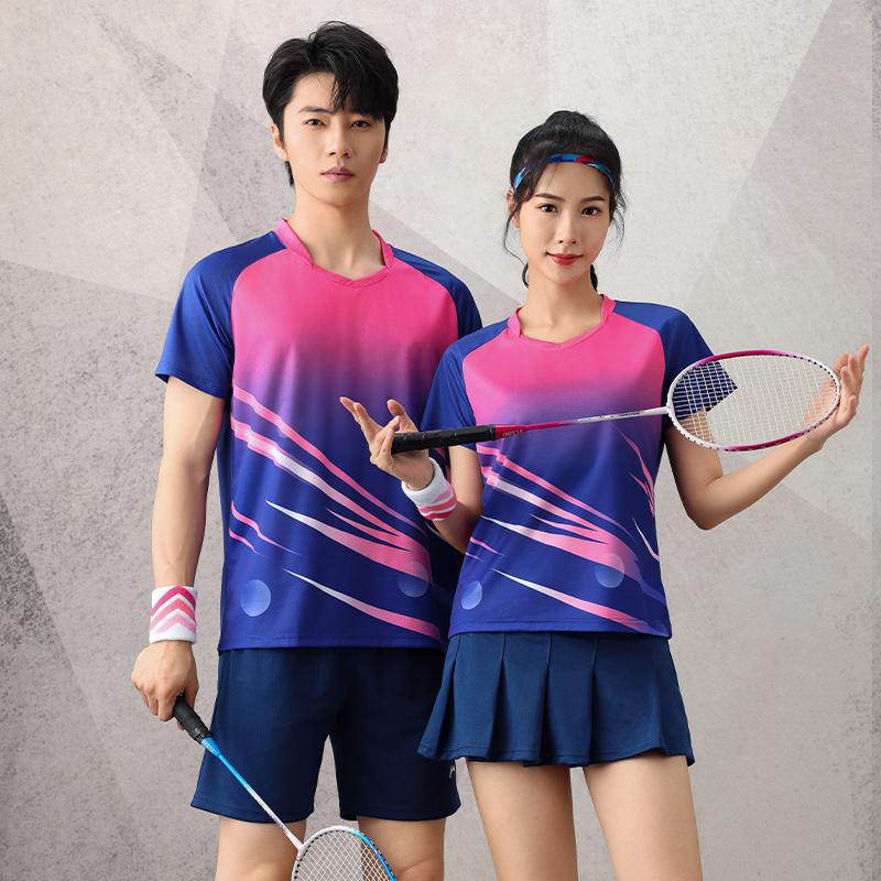 Badminton Uniform Suit for Men and Women, Training Uniform, Volleyball Competition Sportswear, Group Purchase Printed Table Tennis Summer Jersey