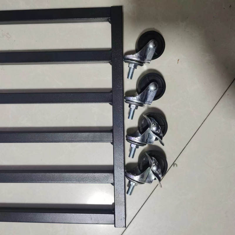 万向刹车轮托盘烤漆加厚铁架底座家电小推车花瓶盆景增高移动托盘|undefined