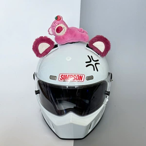 Strawberry Bear Helmet Decoration Cat Ear Accessories