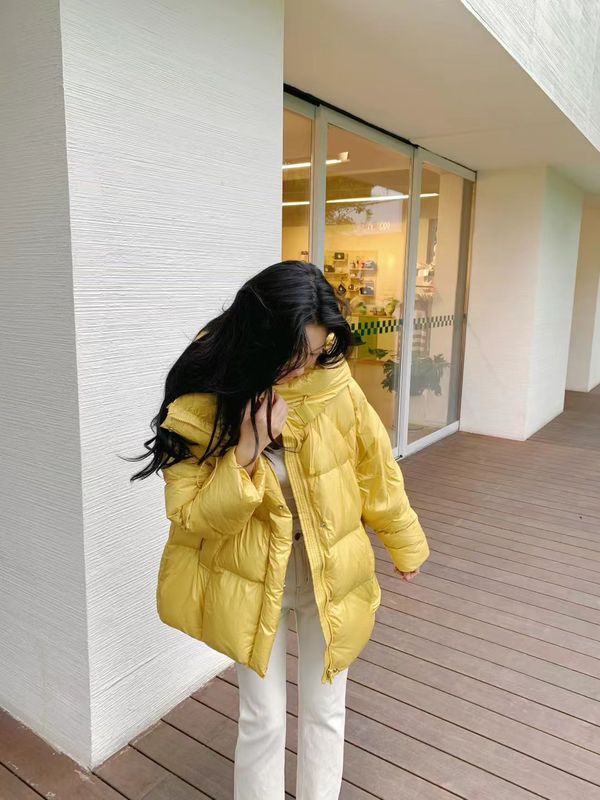 鹅绒服女中长款连帽2025冬季新款超轻加厚泡芙高端90白鹅绒面外套|undefined