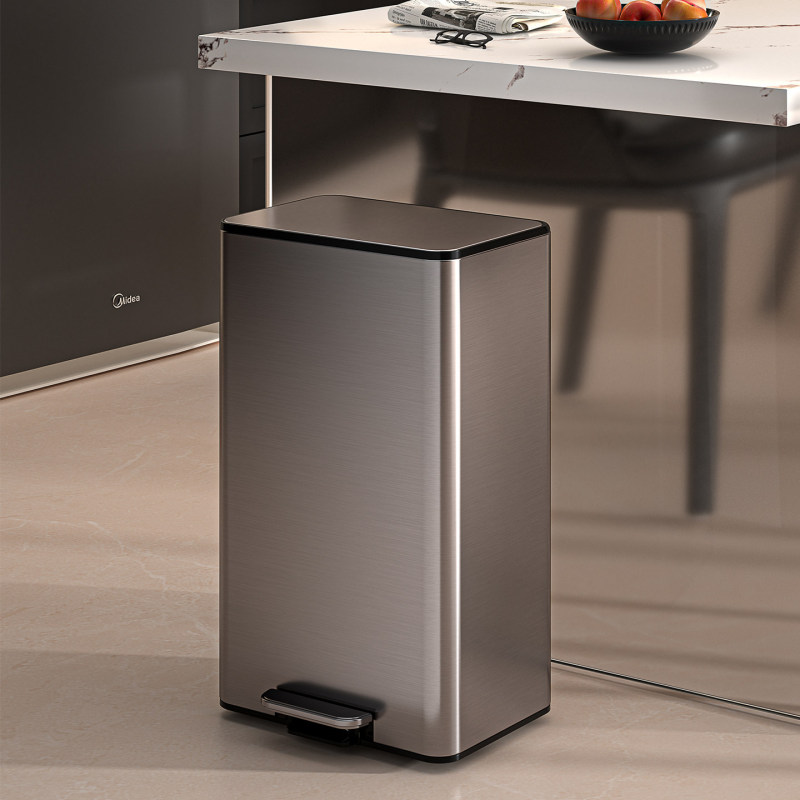 Xinmao Kitchen Trash Can, Large Capacity, New Model for Home Use, Living Room, Light Luxury, High-End Stainless Steel, Italian Minimalist Style