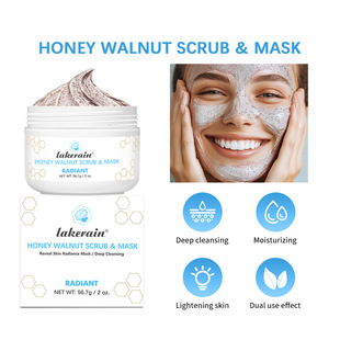 Cross-Border Lakerain Honey Walnut Scrub Facial and Body Cleansing Scrub Cleansing Exfoliating Scrub