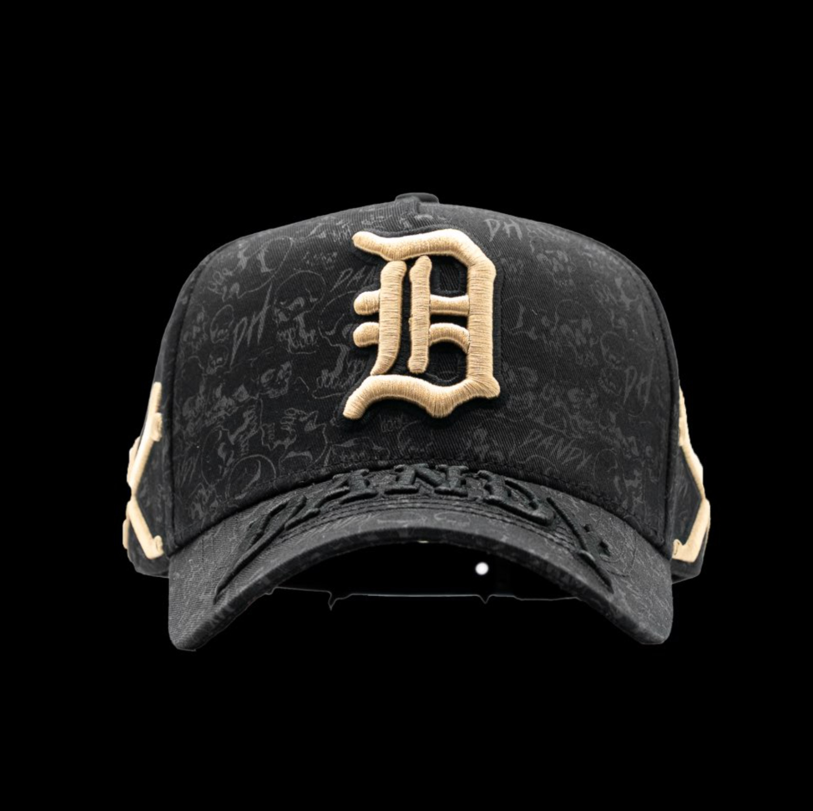 Nuevo Meike Duo Dandy bordado ajustable gorra de boca de pato borde curvo gorra de béisbol con diamantes barba tío