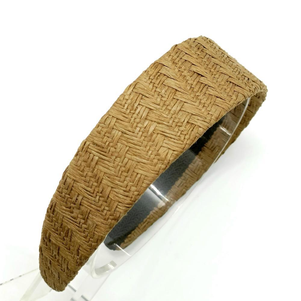 HB220604土黄纸草编织4cm发圈-IMG_202206