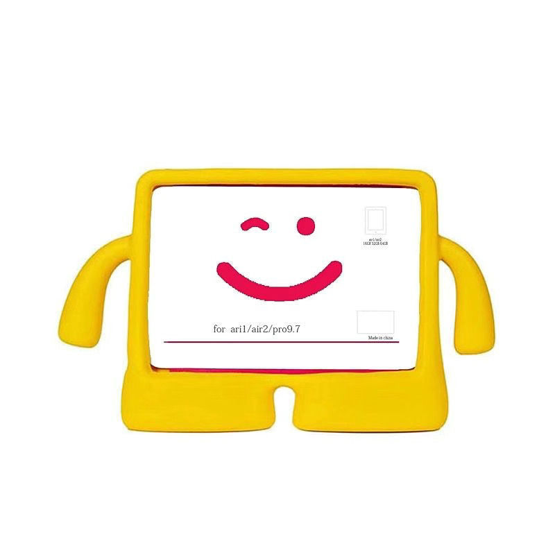 iPad de 11 pulgadas cubierta mini6 / 7 a prueba de caídas 10.2 / 9.7 / air3 / Air7 / pro11 color caramelo de dibujos animados