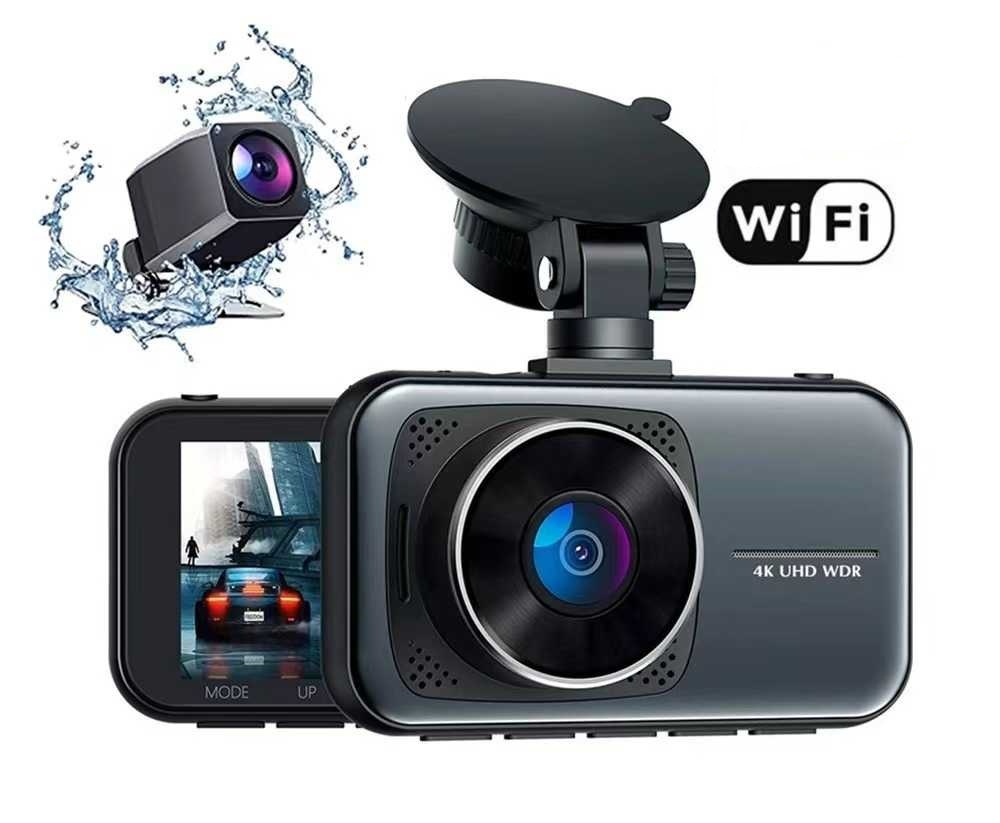 Driving Recorder 4K Wifi Mobile Phone Connectivity Dual Recording Dual Lens Front 4K Rear 1080P High-Definition Night Vision Recorder