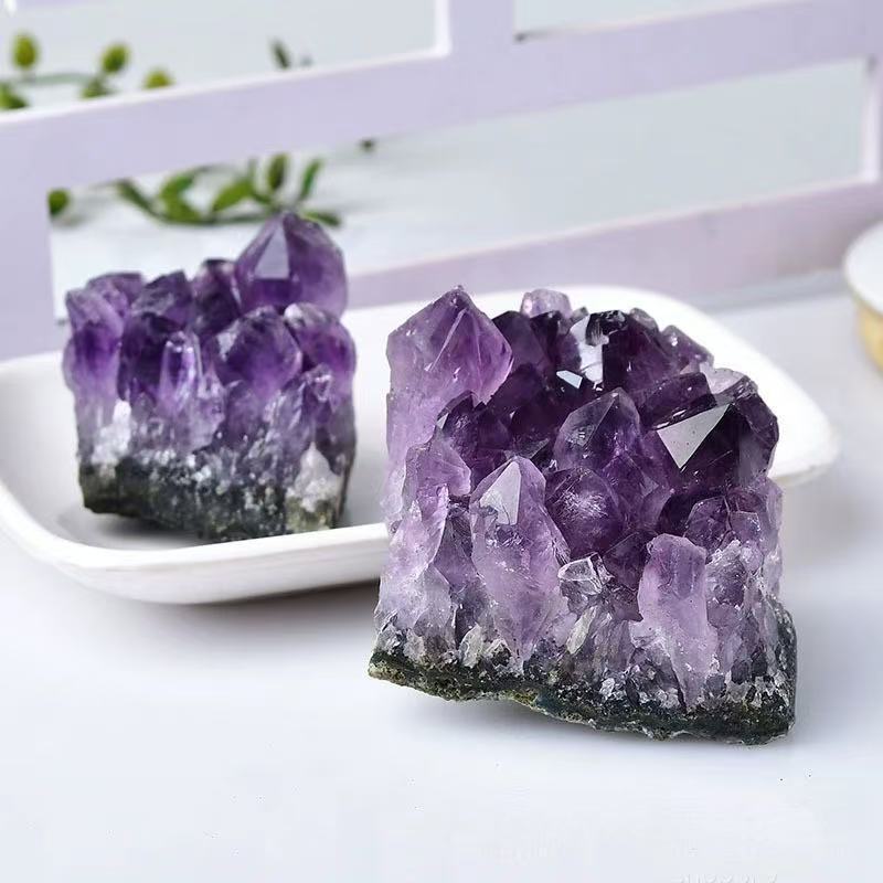 跨境热销紫晶簇水晶原石天然乌拉圭紫晶石矿物标本工艺品居家摆件|undefined