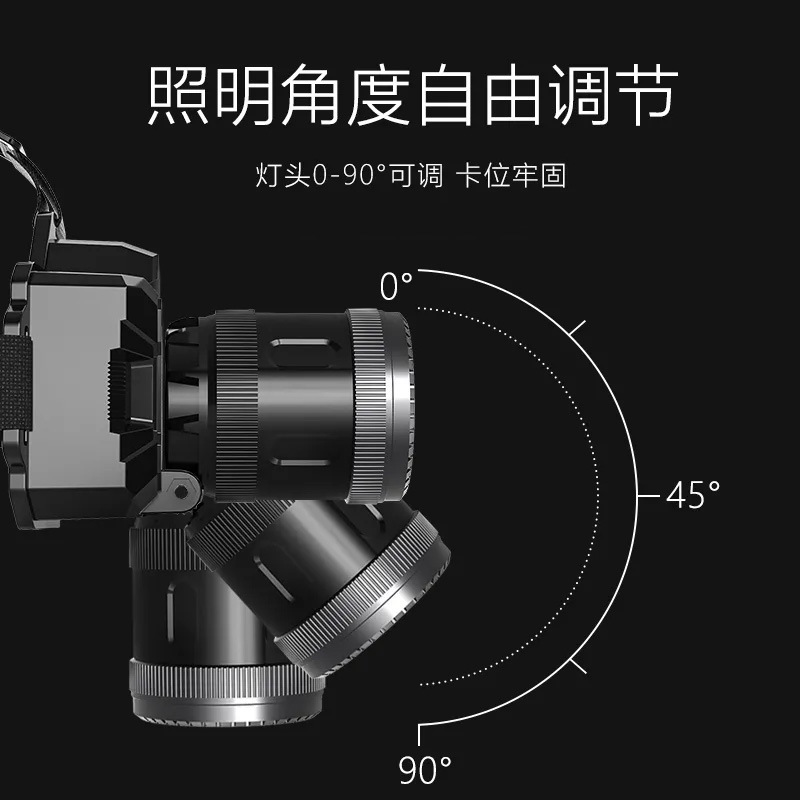 新型P50ズームヘッドライト強光ヘッドセット式作業懐中電灯修理緊急屋外充電ポータブルランプ|undefined
