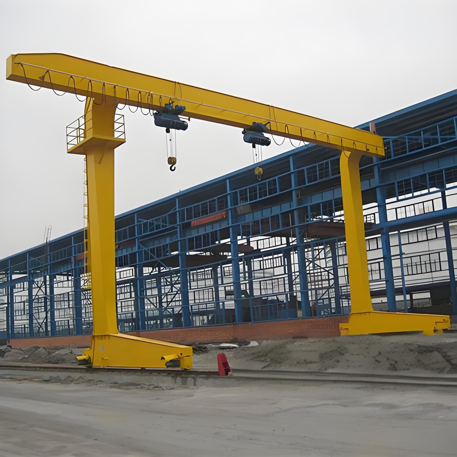 L型门式单梁起重机料场单主梁龙门吊工程设备跨境出口遥控吊车