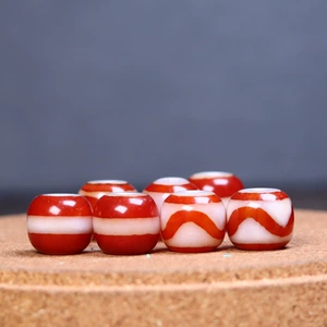 Natural Tiger Tooth One-Line Dzi Beads Agate Jewelry Accessories Bracelet with Spacer Beads DIY Pendant