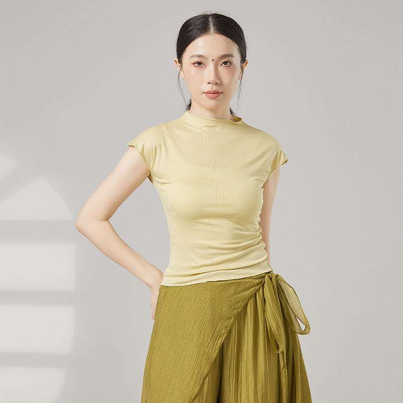 现代舞上衣古典舞练功服夏季中国舞服装女款新款立领时尚舞蹈衣服|undefined