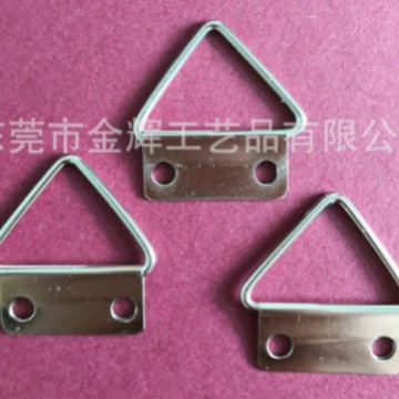 相框吊挂孔距17三角挂钩，相框不锈钢挂钩，盐雾测试相框小三角钩
