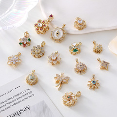 ハイエンドの愛は回転可能なジュエリーペンダントアクセサリージルコンジュエリーネックレス diy アクセサリーペンダントを実行します