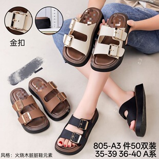 �ļ��¿���Ь2025���⴩��ЬЬŮɳ��Ь�͹�һ�ֺ����~�¿����