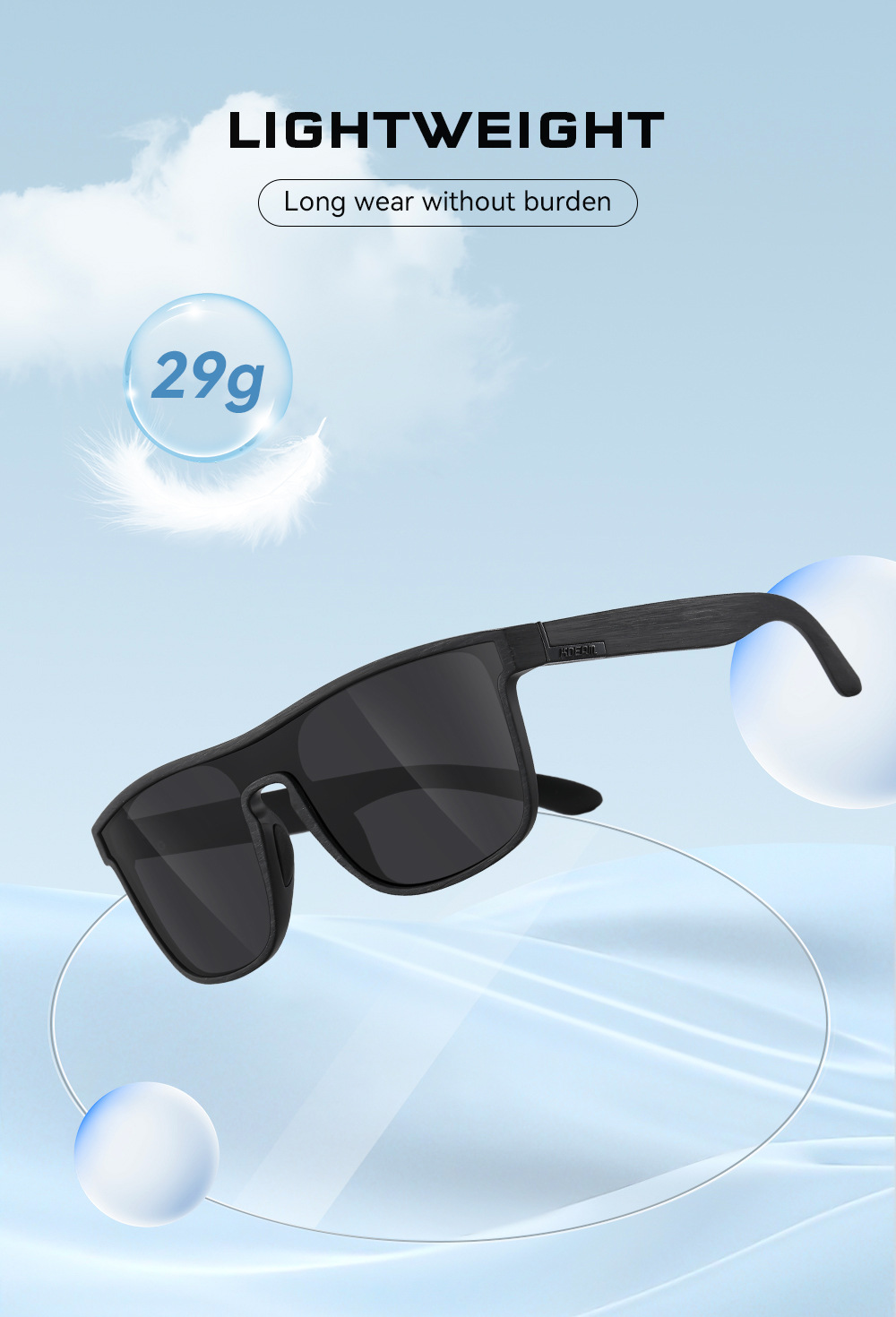 KDEAM große Sonnenbrille neu polarisiert einteilig Sportsonnenbrille winddicht Sonnenbrille Metallscharnier KD528-PLUS