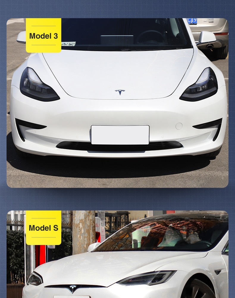 Suitable for Tesla Model SX blackened headlight film, 3Y taillight film, protective color-changing film, modified Black Warrior TPU