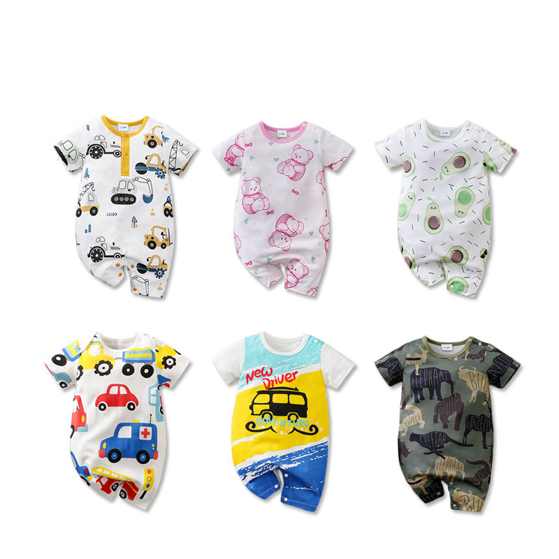 brand children's thin summer cartoon bodysuit for new born