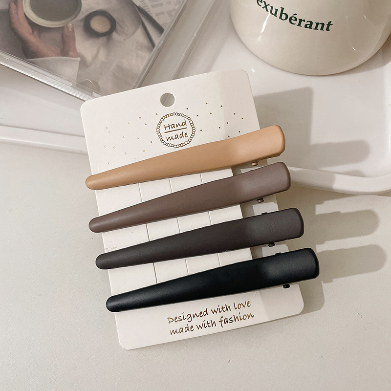 Lindo leche marrón pato clip frente hembra flequillo horquilla accesorios de pelo BB clip horquilla pequeño clip tocado