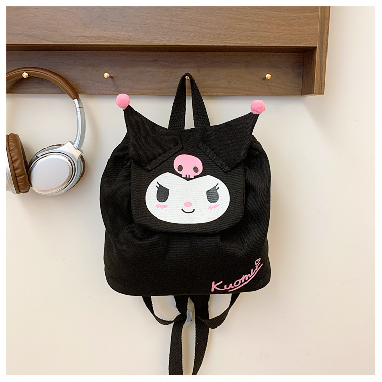 Mochila de lona de dibujos animados para niños Kolomi Mochila de moda para niñas niñas salir bolsas lindas ligeras