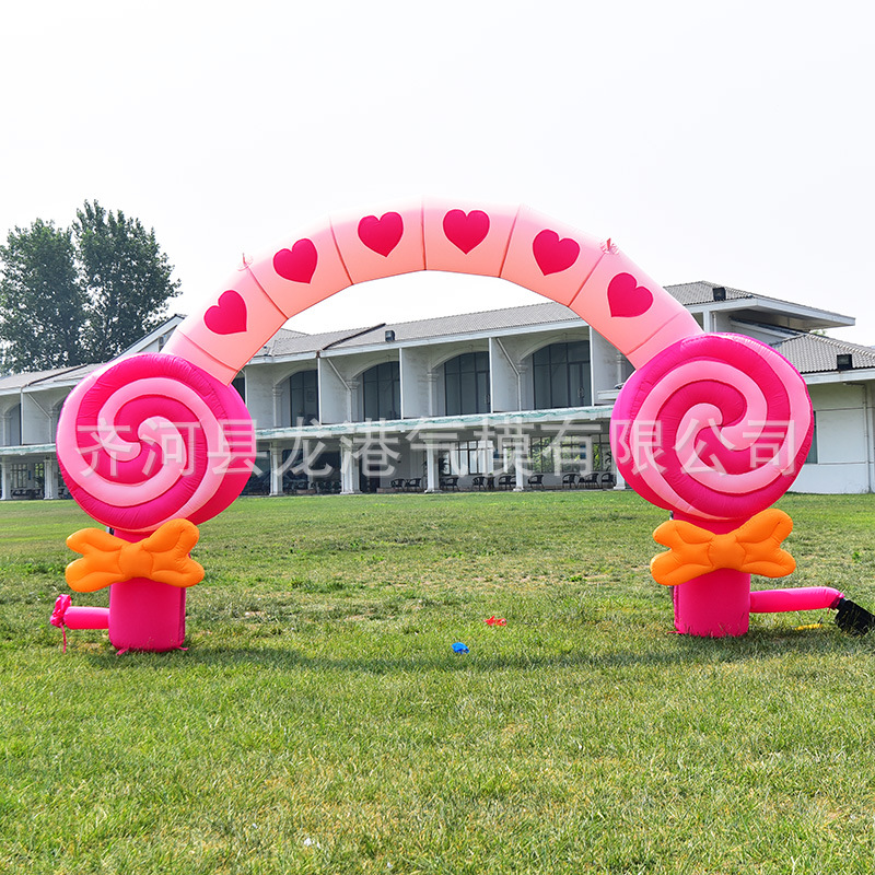 Arco inflable de dibujos animados para escuela primaria, jardín de infantes, puerta inflable de arcoíris, evento de celebración, ceremonia de inauguración, membrana inflable