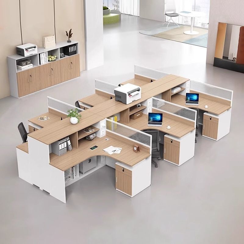 Staff Office Desk and Chair Combination Simple Modern Desk Staff Station Six-Person Card Seat Financial Staff Desk Furniture Staff Office Desk and Chair Combination Simple Modern Desk Staff Station Six-Person Card Seat Financial Staff Desk Furniture