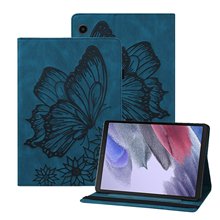 适用于三星Tab A9+ 11寸平板皮套 S11Ultra复古磨砂蝴蝶压花插卡