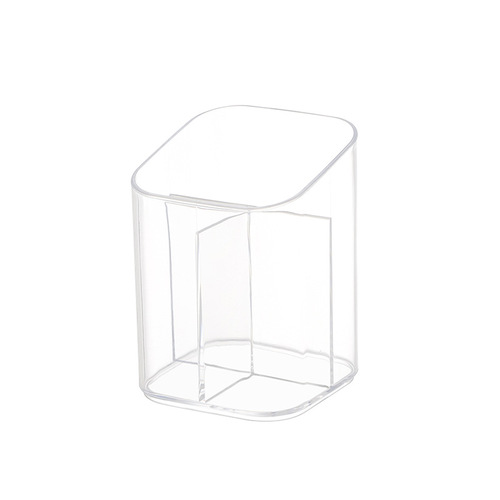 Acrylic transparent divided pen holder makeup brush storage bucket large capacity brush eyebrow pencil desktop cosmetics storage box
