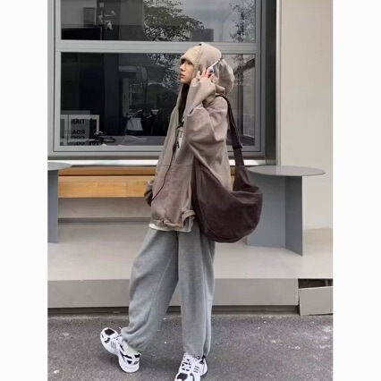 Retro demi-season shoulder bag