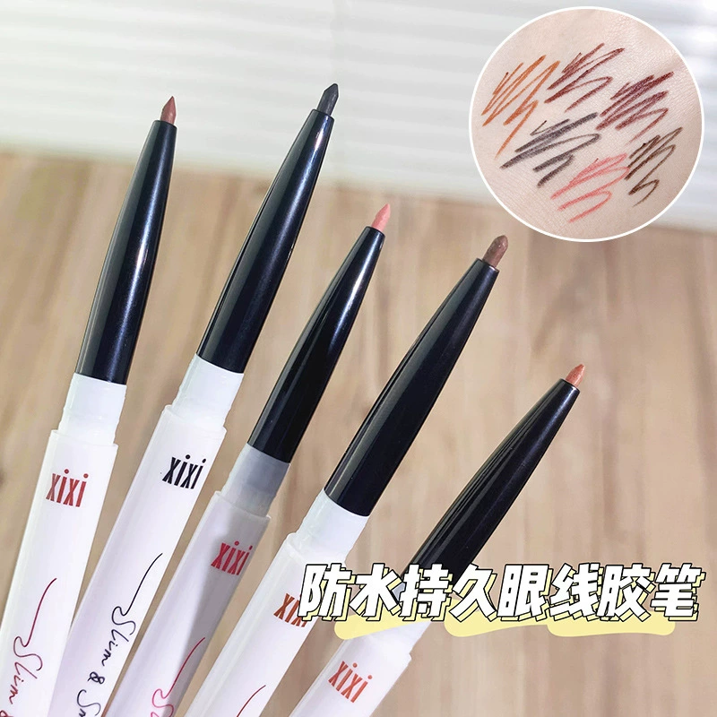 Гелевые подводки Eyes Pencil xixi 1.5 мм, водостойкая гелевая подводка, коричневые и черные оттенки без smudge