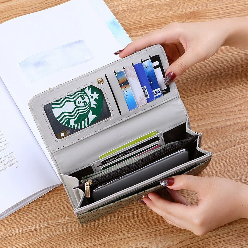 Long wallet, fashionable shoulder bag, folding universal card holder, 2023 collection