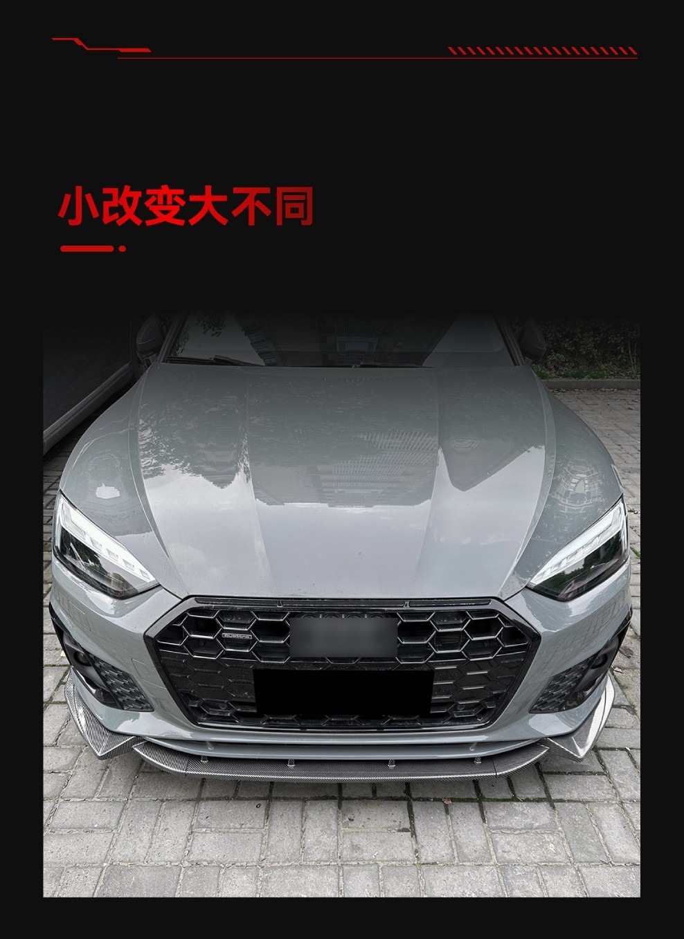 Suitable for 2021+ Audi A5 F5 S5 Sline 8W6 Front Spoiler, Front Lip, Front Corner Surround, Cross-Border Modification Parts