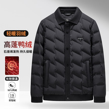 男士翻领羽绒服2025年冬季新款男装青年时尚休闲简约百搭保暖外套