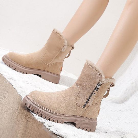 Snow boots for women 2021winter new fleece-lined women's shoes warm boots AliExpress thick cotton shoes women's boots