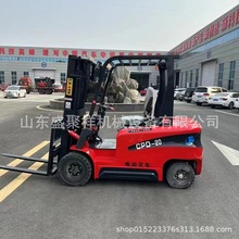 工厂码头自动升降 两节门架电动叉车 可用于物流公司 效率高