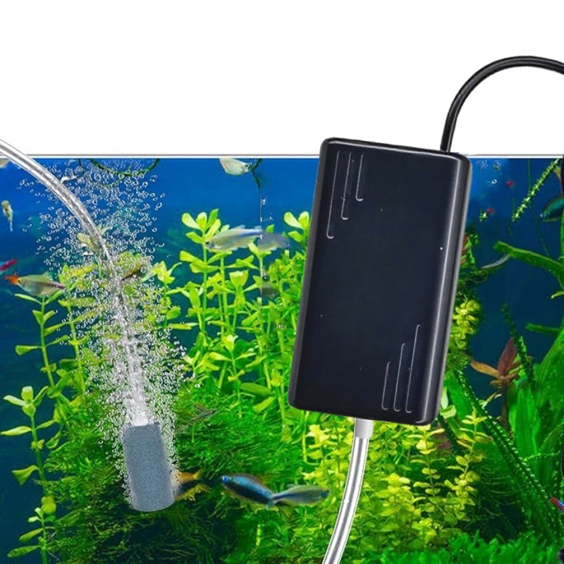 Портативный USB кислородный насос для аквариума с воздушным камнем