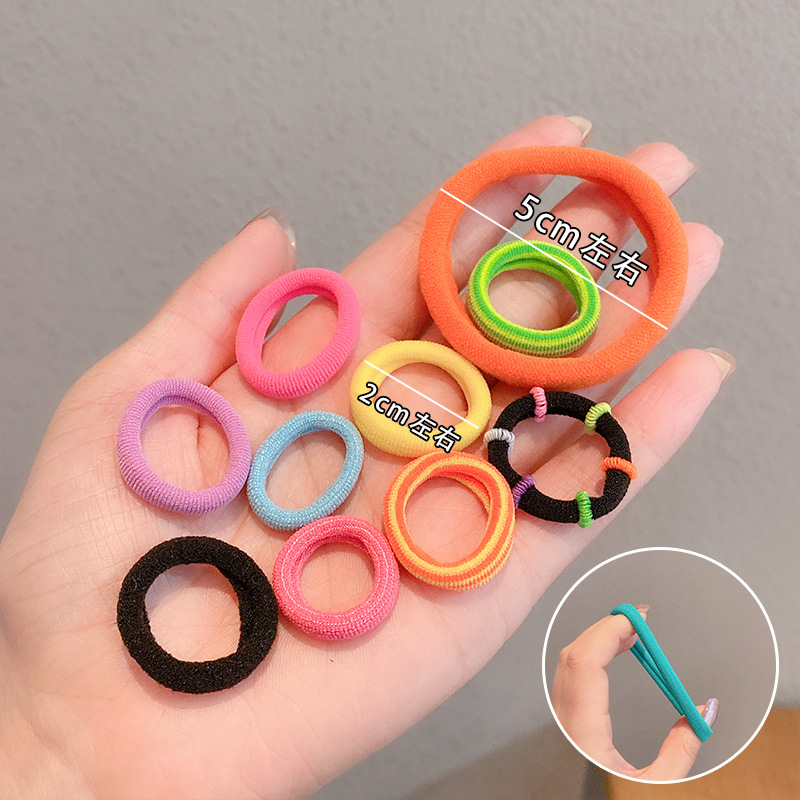 Colorido banda de pelo lazo banda de goma del pelo Mori diadema Internet celebridad ins lazo banda de pelo femenino cuerda de pelo simple cubierta de cuero Corea del Sur