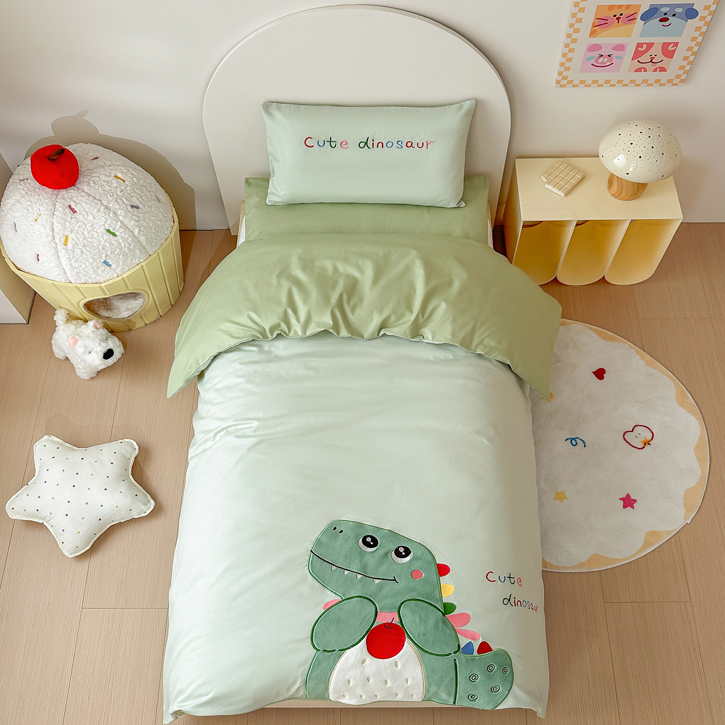 귀여운 공룡 (A등급/항균/진드기 방지/포름알데히드 제로)